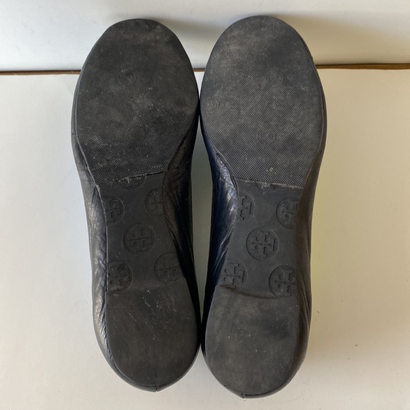Tory Burch Minnie Travel Ballet Flat -Black/Gold-Sz 6.5 - Picture 7 of 15